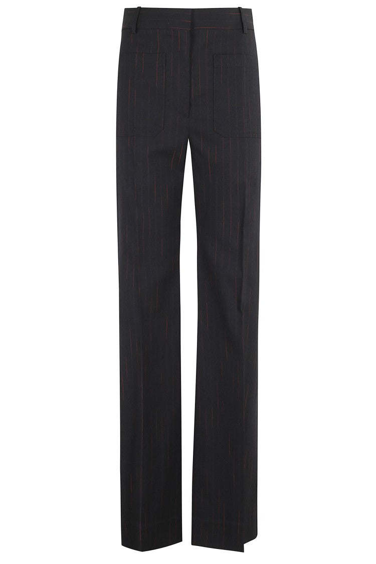 Victoria Beckham Navy Blue Alina Trousers