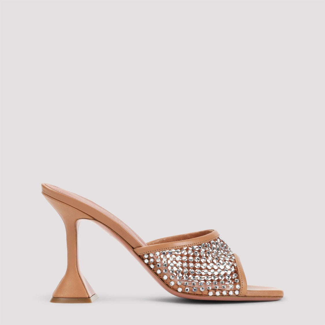 Amina Muaddi Crystallized Leather Sandals