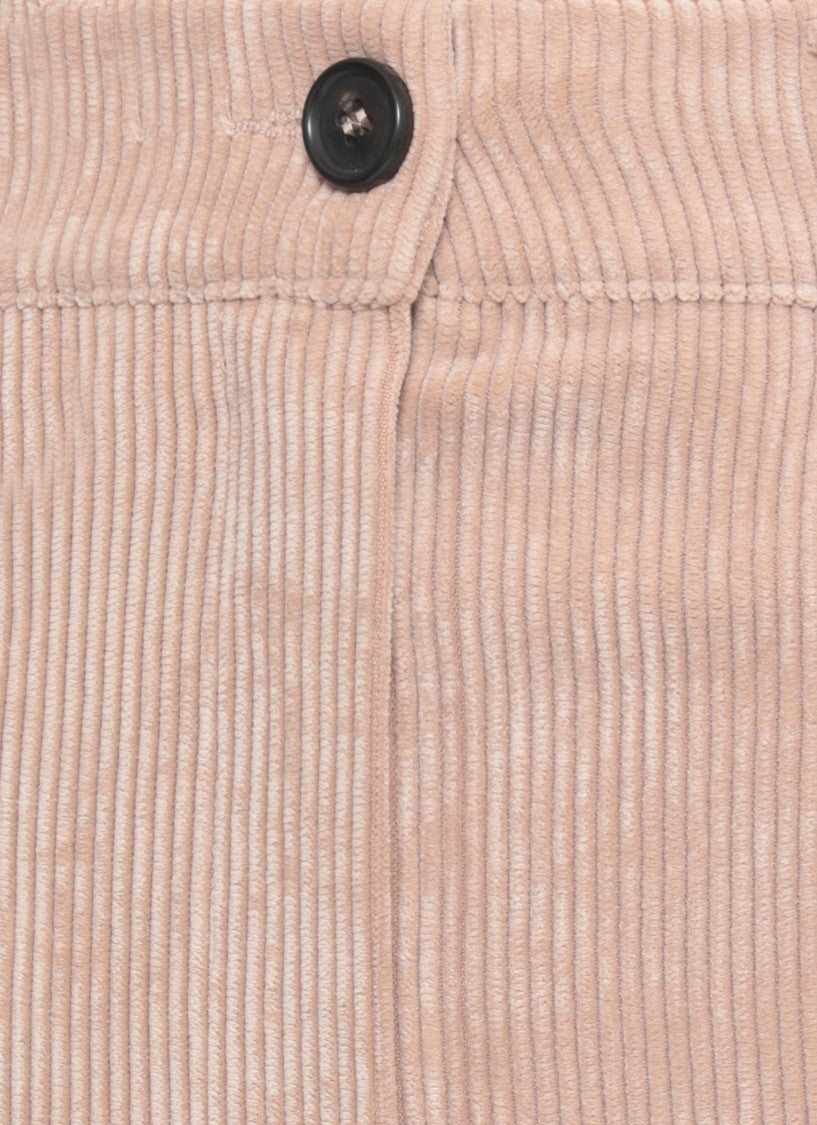 D. Exterior Beige Corduroy Palazzo Pants