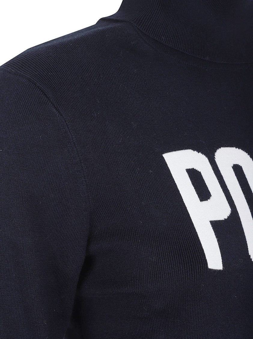 Polo Ralph Lauren Slim Fit Turtleneck Sweater With Jacquard-Knit Logo