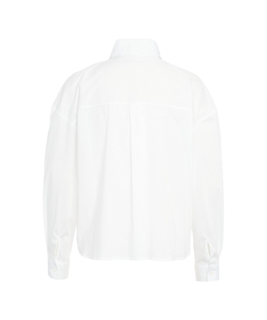 Himon's Refined Bow-Detail White Blouse
