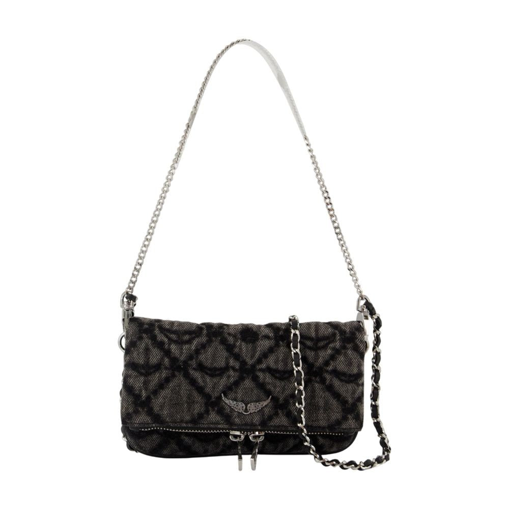 Zadig & Voltaire Rock Nano Wallet On Chain - Cotton - Grey
