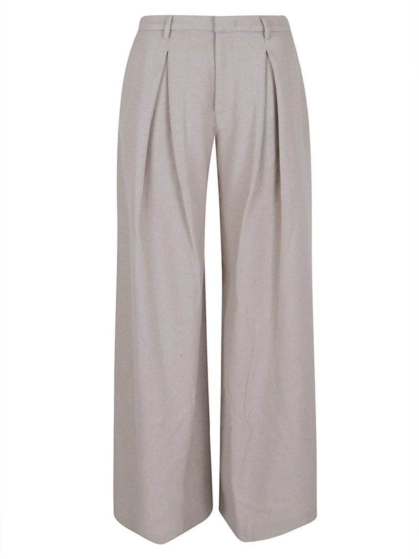The Andamane Wide-Leg Trousers With Front Pleats