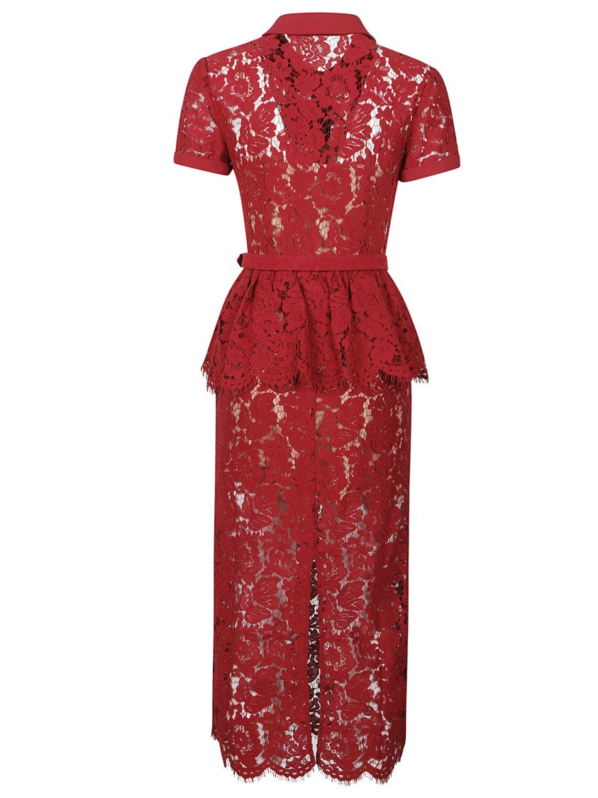 Self-Portrait Peplum Midi Dress