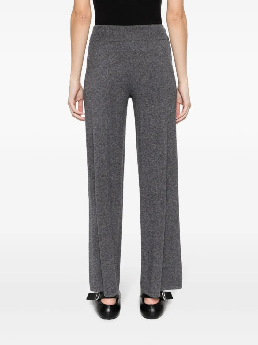 Lisa Yang High-Rise Cashmere Trousers With Drawstring Waist And Wide-Leg Design