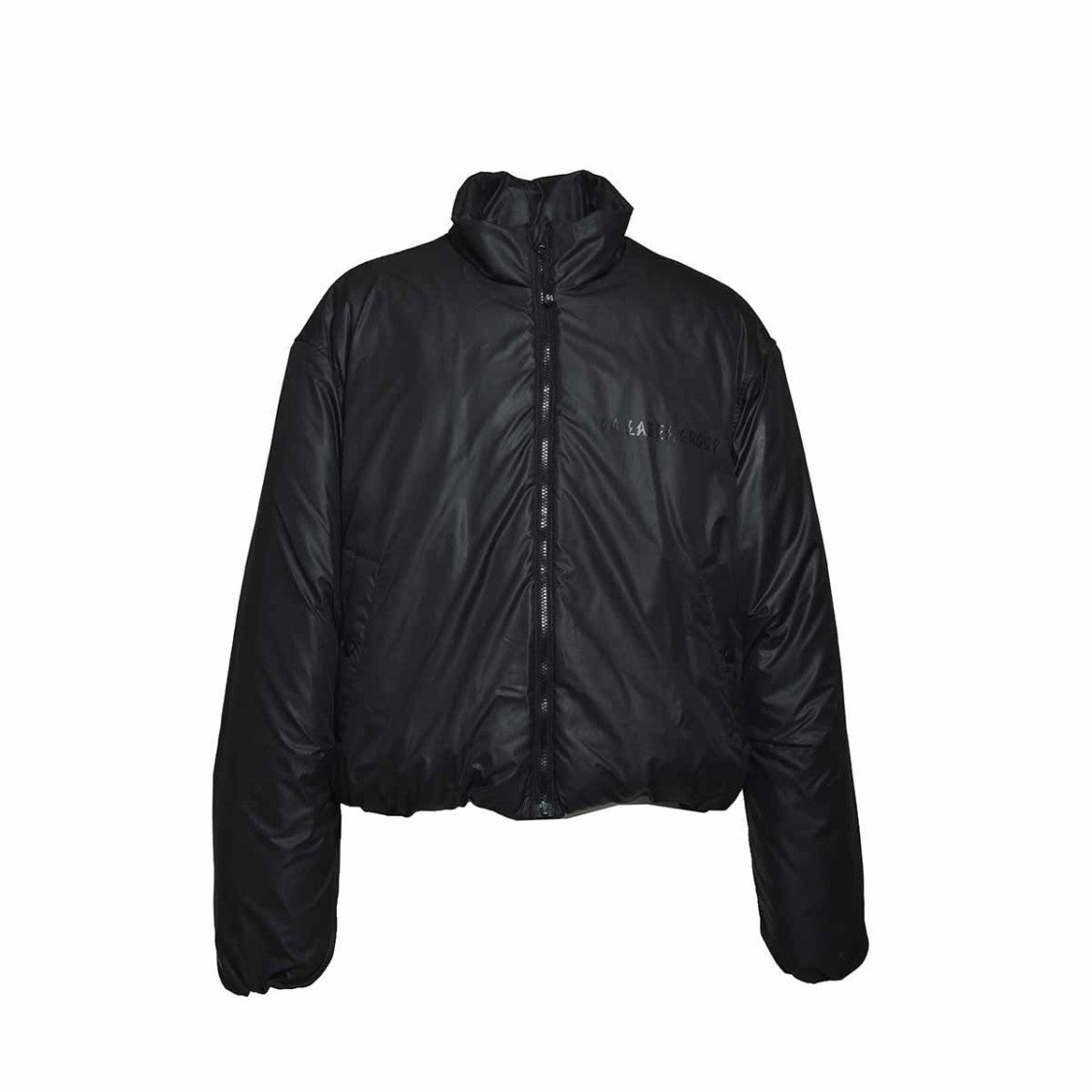 44 Label Group Cropped Bomber Jacket With Tonal Logo Print
