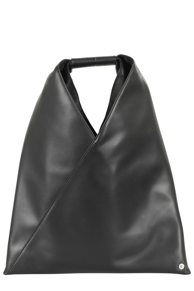 Mm6 By Maison Margiela Triangular Black Handbag With Minimalist Design