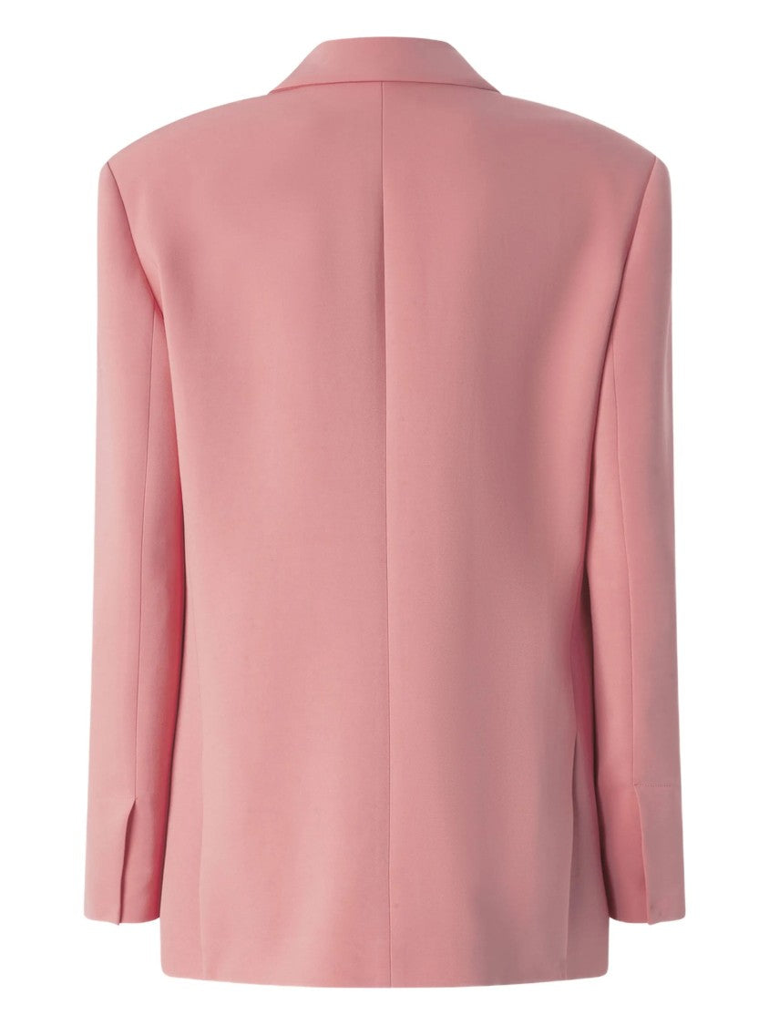 Pinko Tailored Pink Blazer With Structured Shoulders