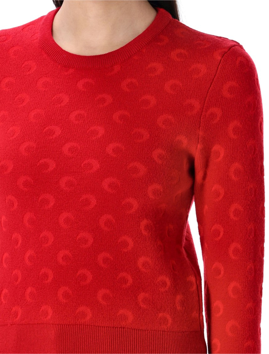 Marine Serre Moon Jacquard Knit Sweater