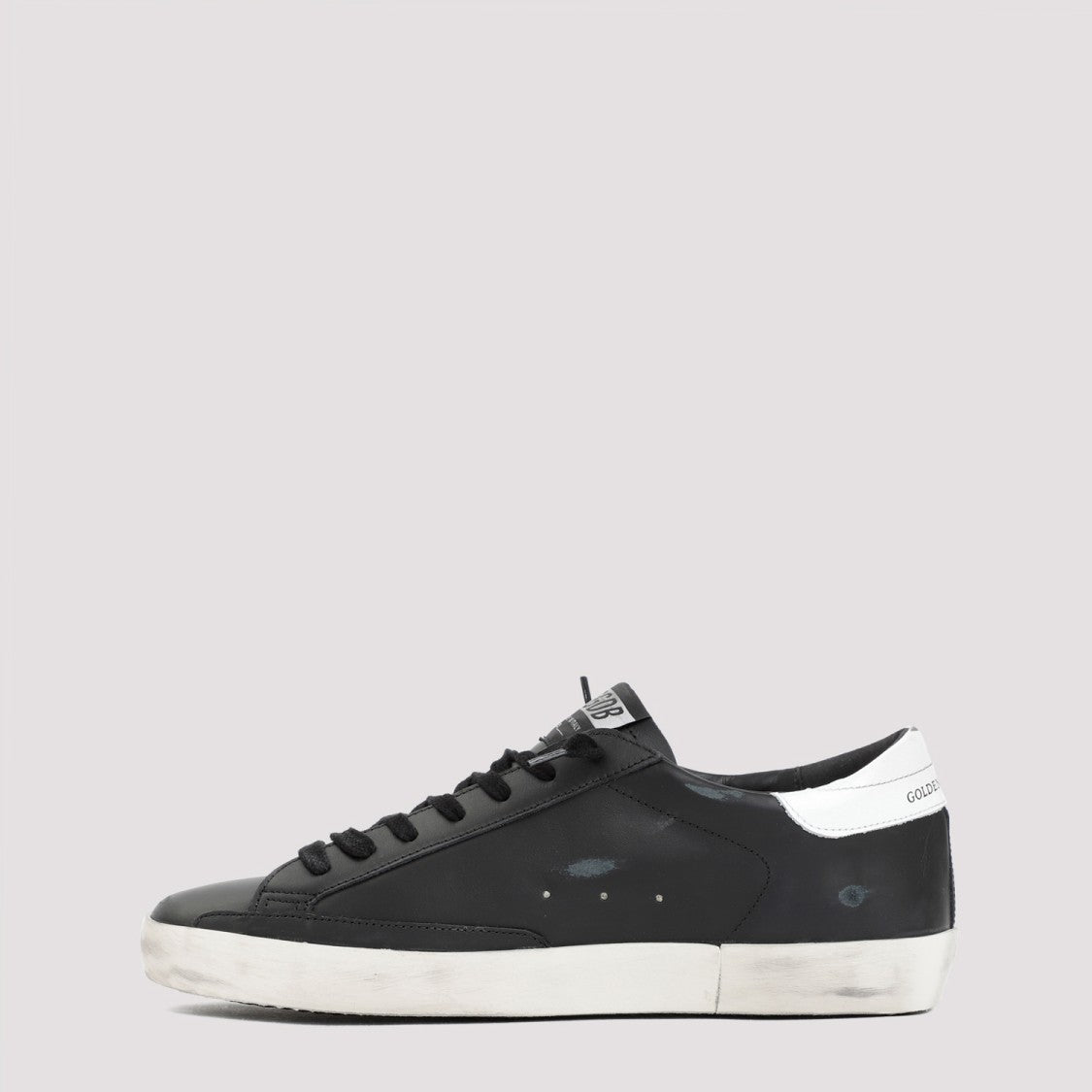 Golden Goose Black Leather Sneakers With Signature Star Emblem