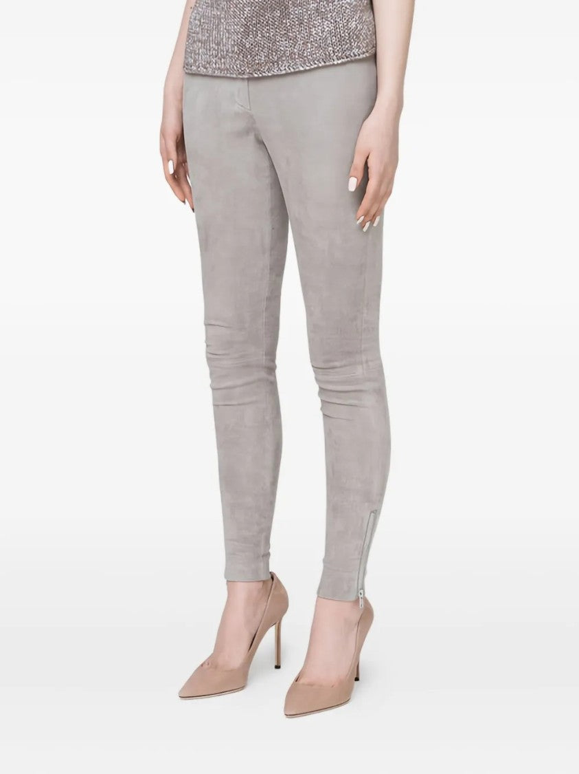 Fabiana Filippi Slim Tapered Leather Trousers