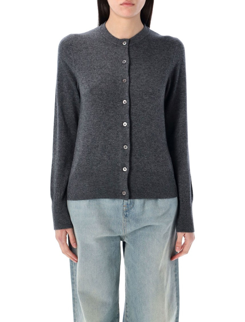 Rhea Slim Fit Grey Cashmere-Wool Cardigan