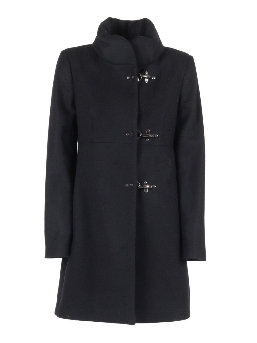 Fay Classic Tailored Mid-Length Coat With Structured Fit