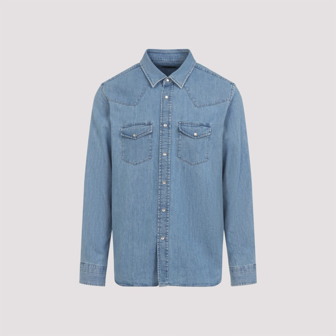 Tom Ford Classic Denim Shirt With Button-Down Front