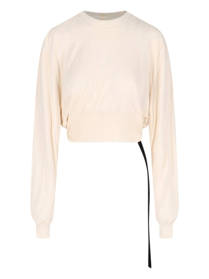 Drkshdw By Rick Owens "Classic Mini" Crop T-Shirt – Ivory