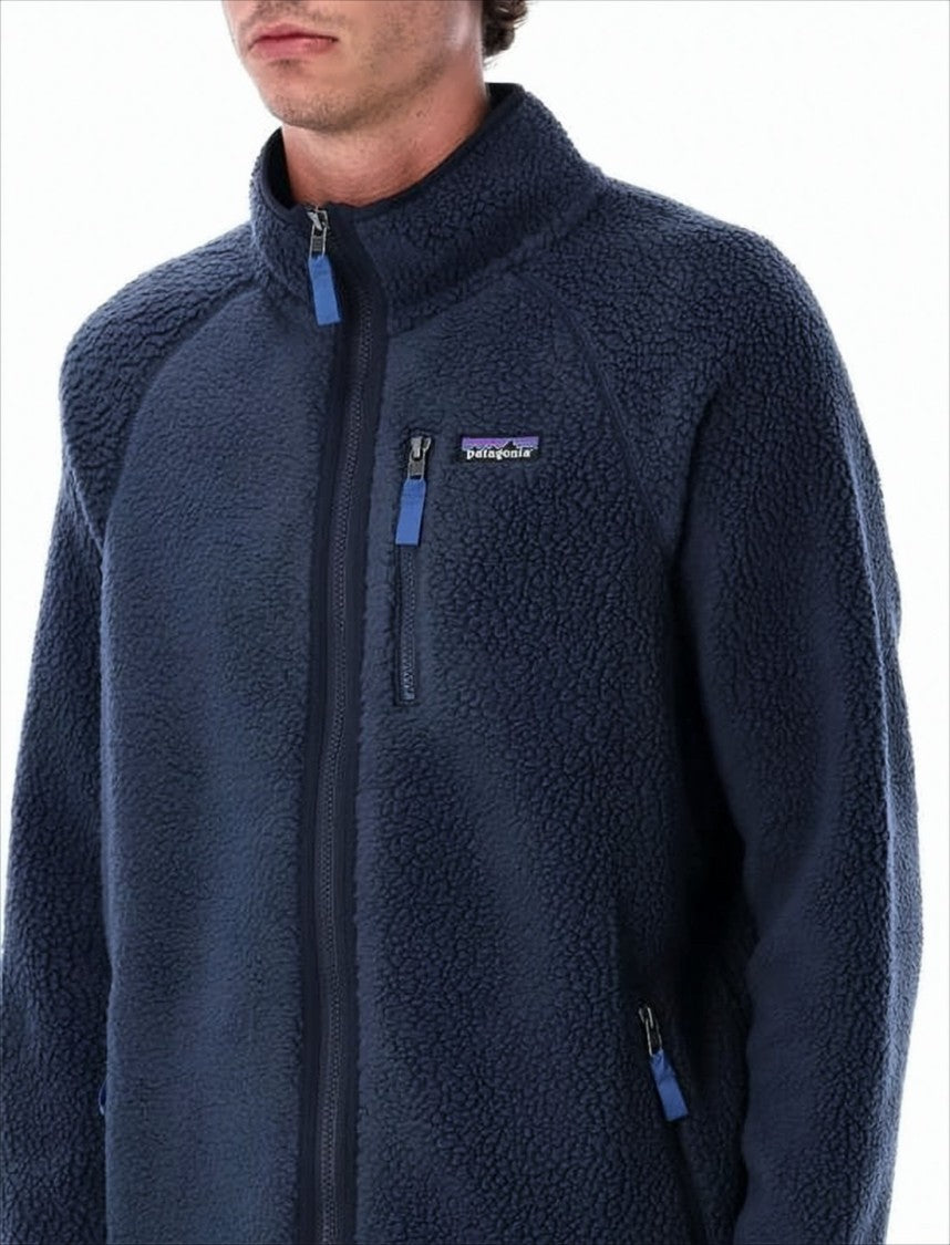 Patagonia Textured Fleece Casual Jacket With Stand Collar