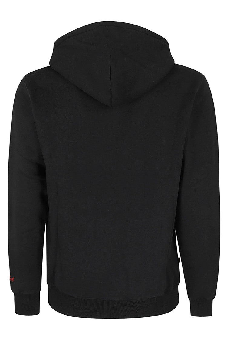 Mc2 Saint Barth Long Sleeve Hoodie With Contrasting Embroidered Lettering