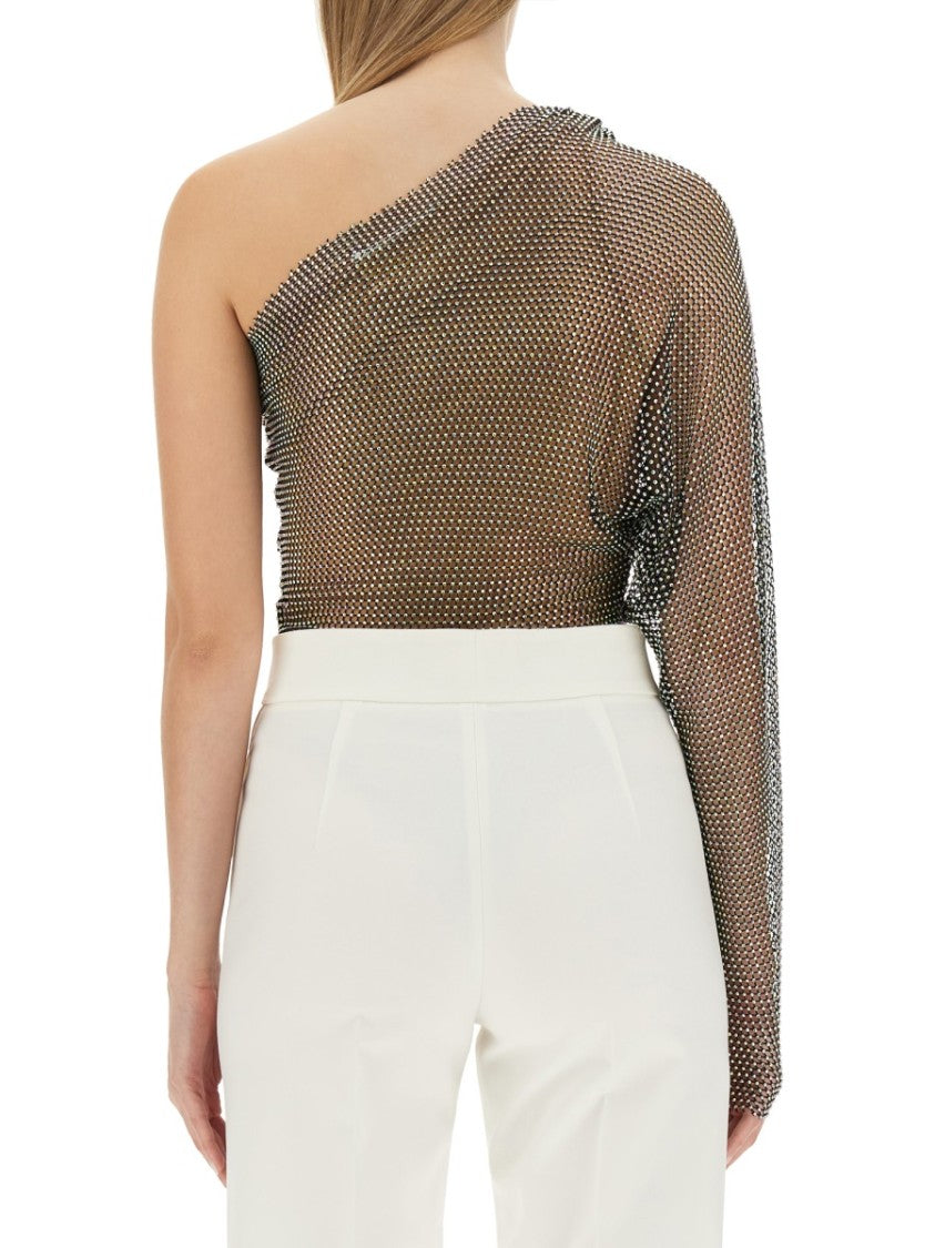 Genny One-Piece Top With Draped Sleeve