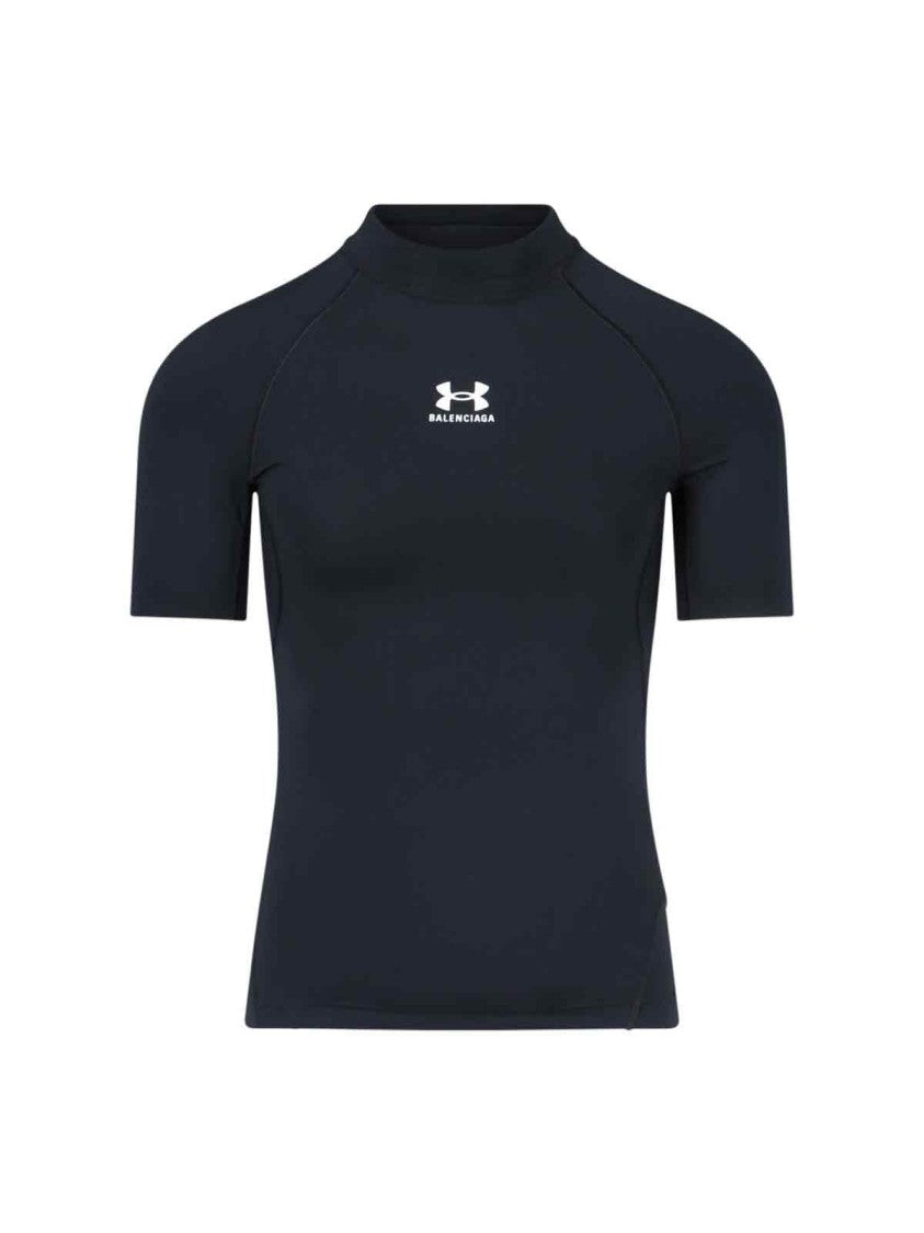 Balenciaga Fitted Short-Sleeve Top - Black