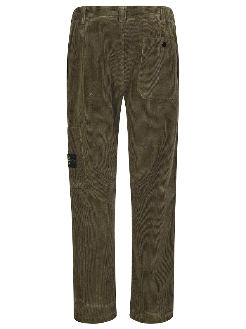 Stone Island Regular-Fit Straight Leg Pants With Structured Waistband