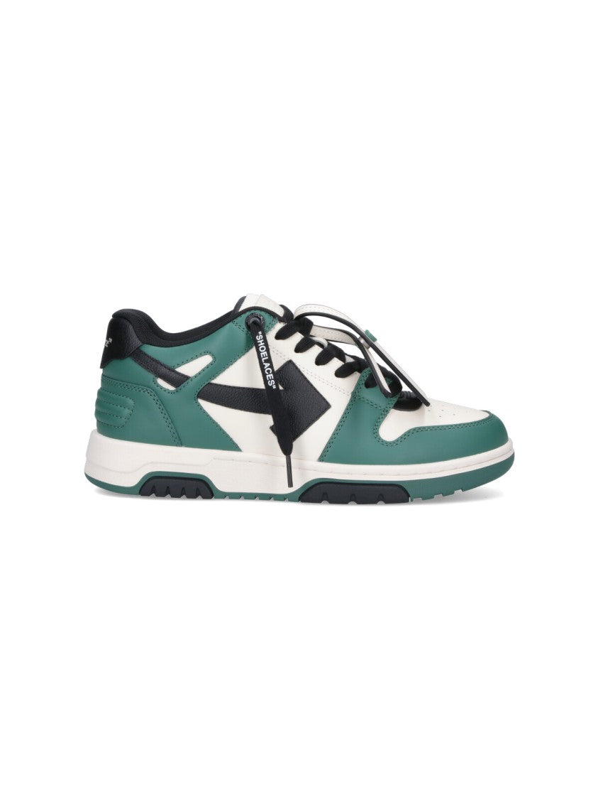 Off-White Low-Top Sneakers With Iconic Branding And Contrast Accents