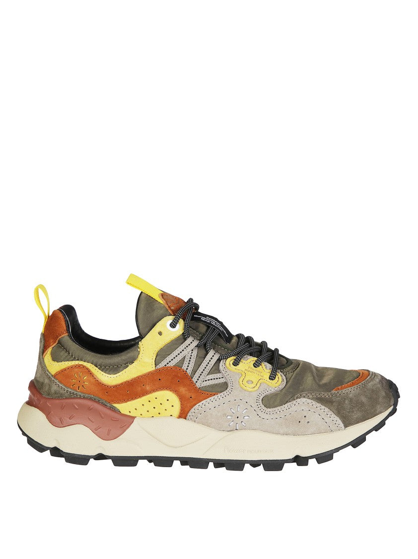 Flower Mountain Layered Sneakers With Suede Sneakers