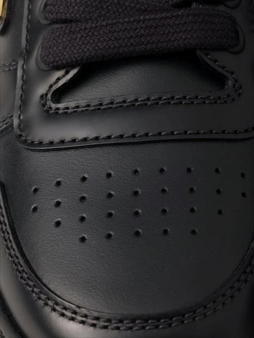 Prada Perforated Black Leather Sneakers