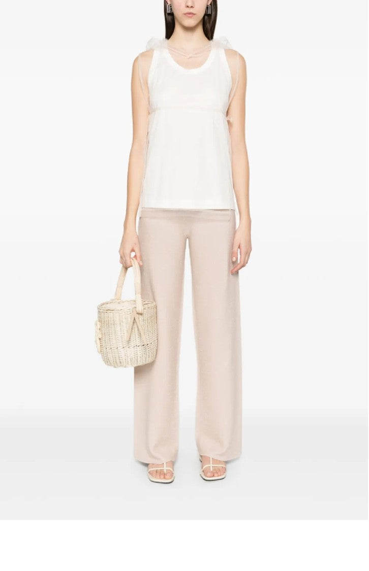 Fabiana Filippi Layered Sheer Jersey Top