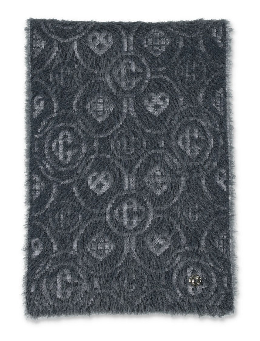 Casablanca Fluffy Monogram Scarf