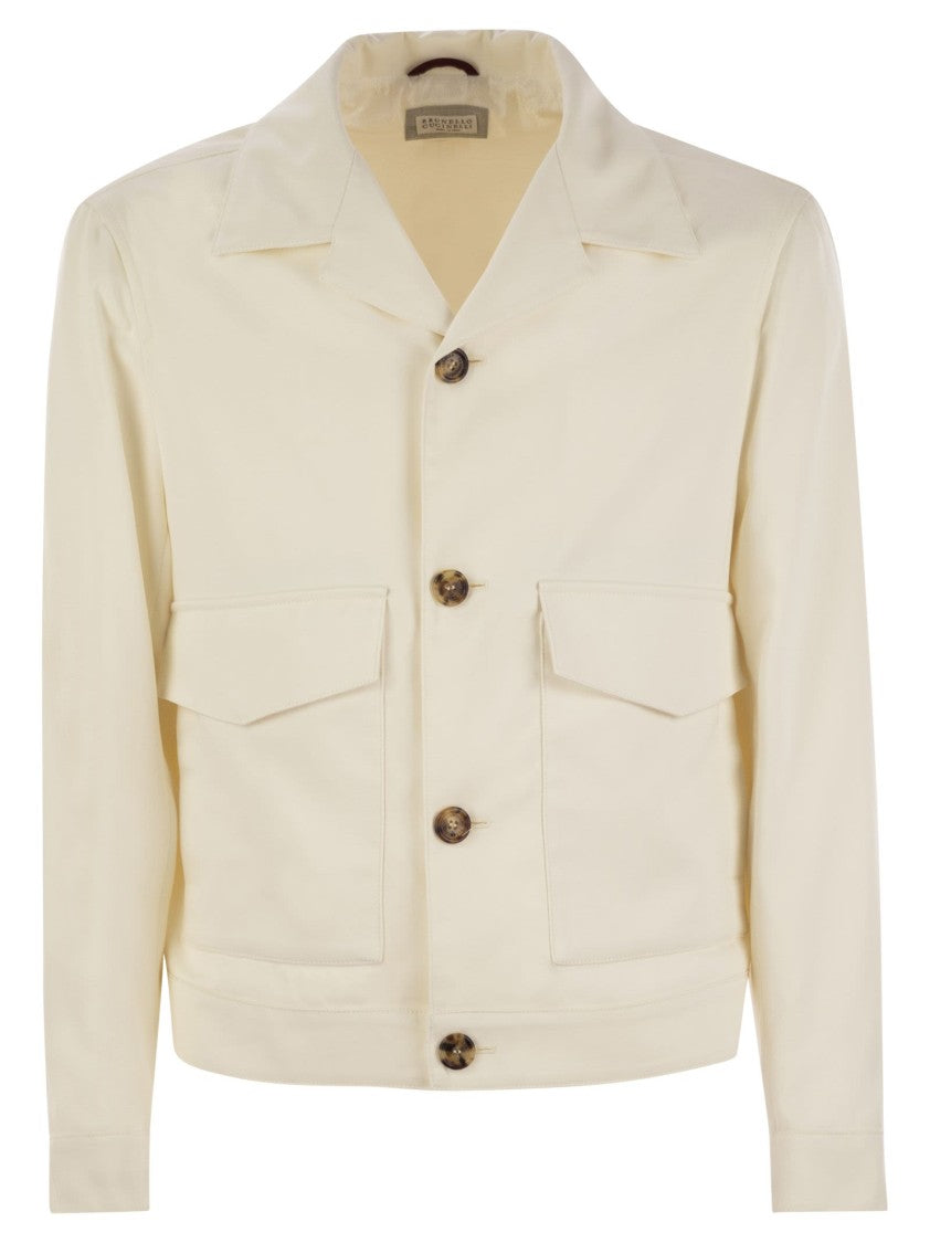 Brunello Cucinelli Silk Outerwear With Patch Pockets