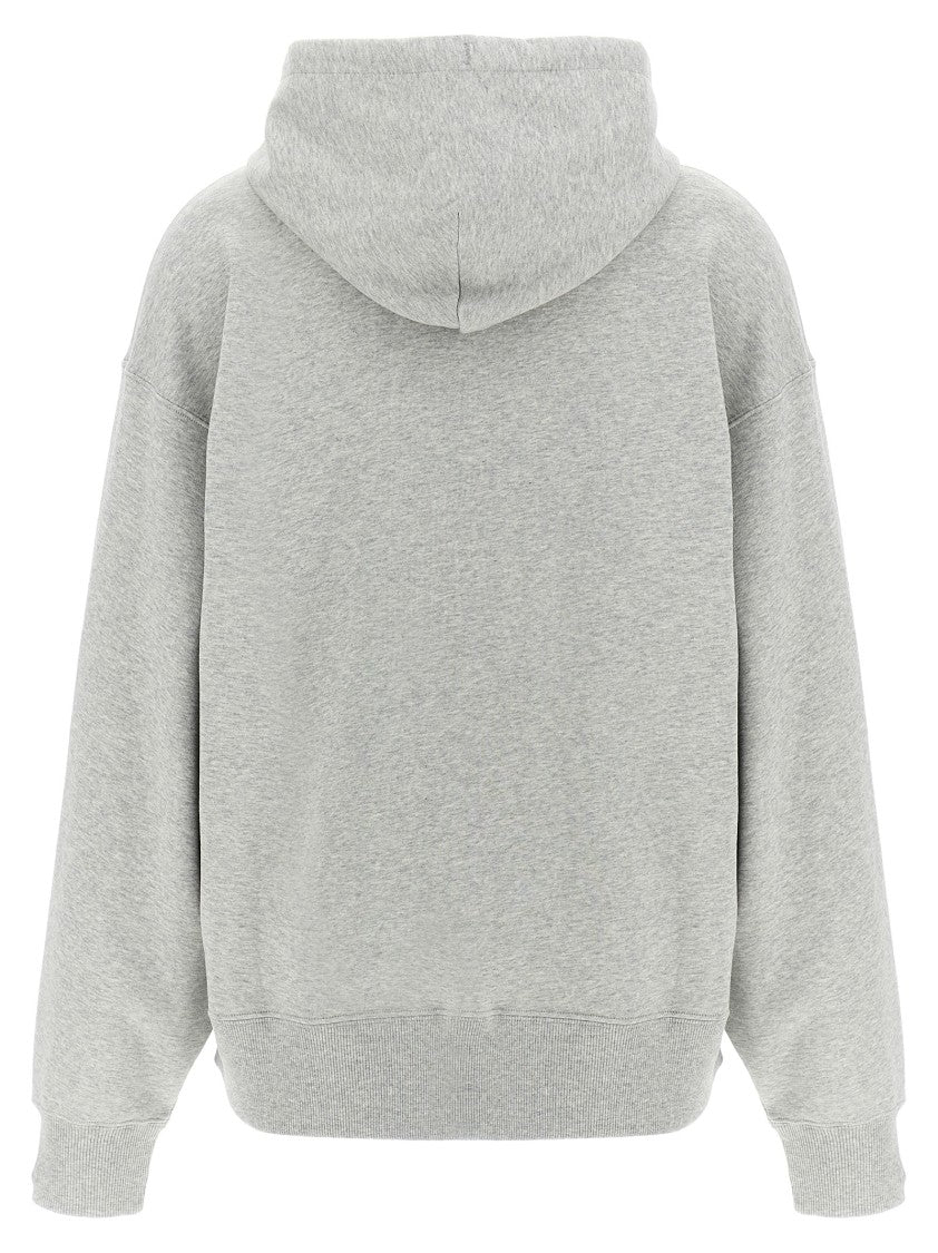 Stella Mccartney Brushed Cotton Hoodie With Front Logo Embroidery