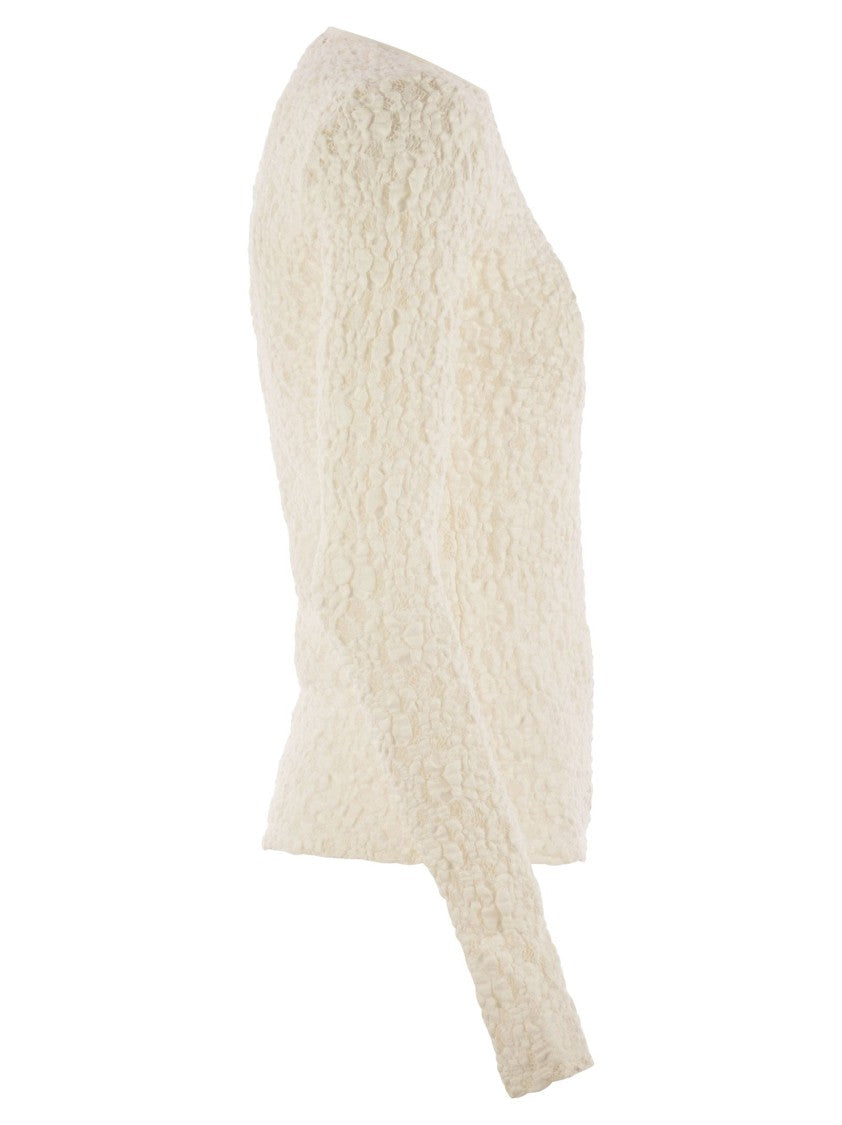 Max Mara Gennaio - Tight-Fitting Cloqué Lace Jersey