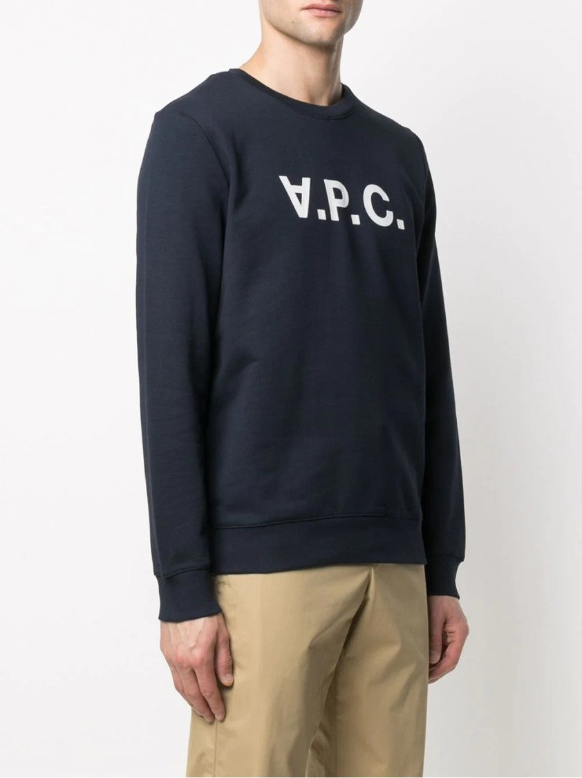 A.P.C. Cotton Sweatshirt With Bold Logo Design For Men