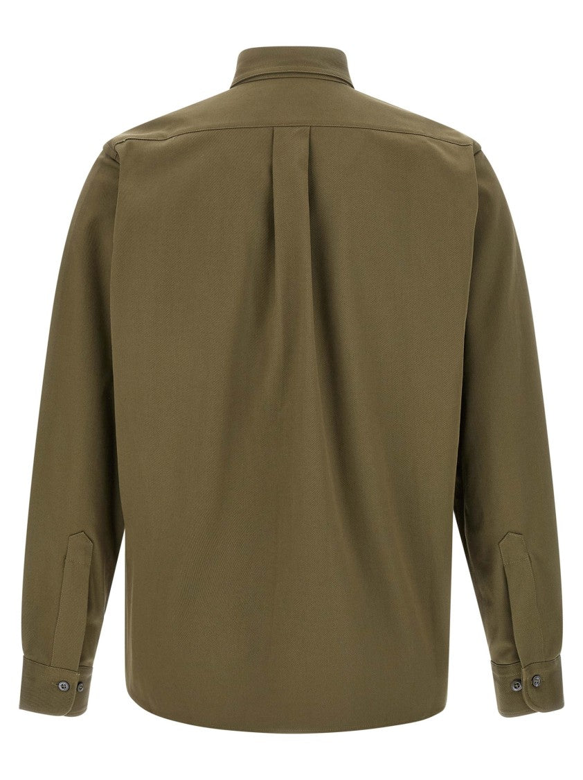 Cellar Door Heavy Cotton Button-Down Shirt With Comfort Fit