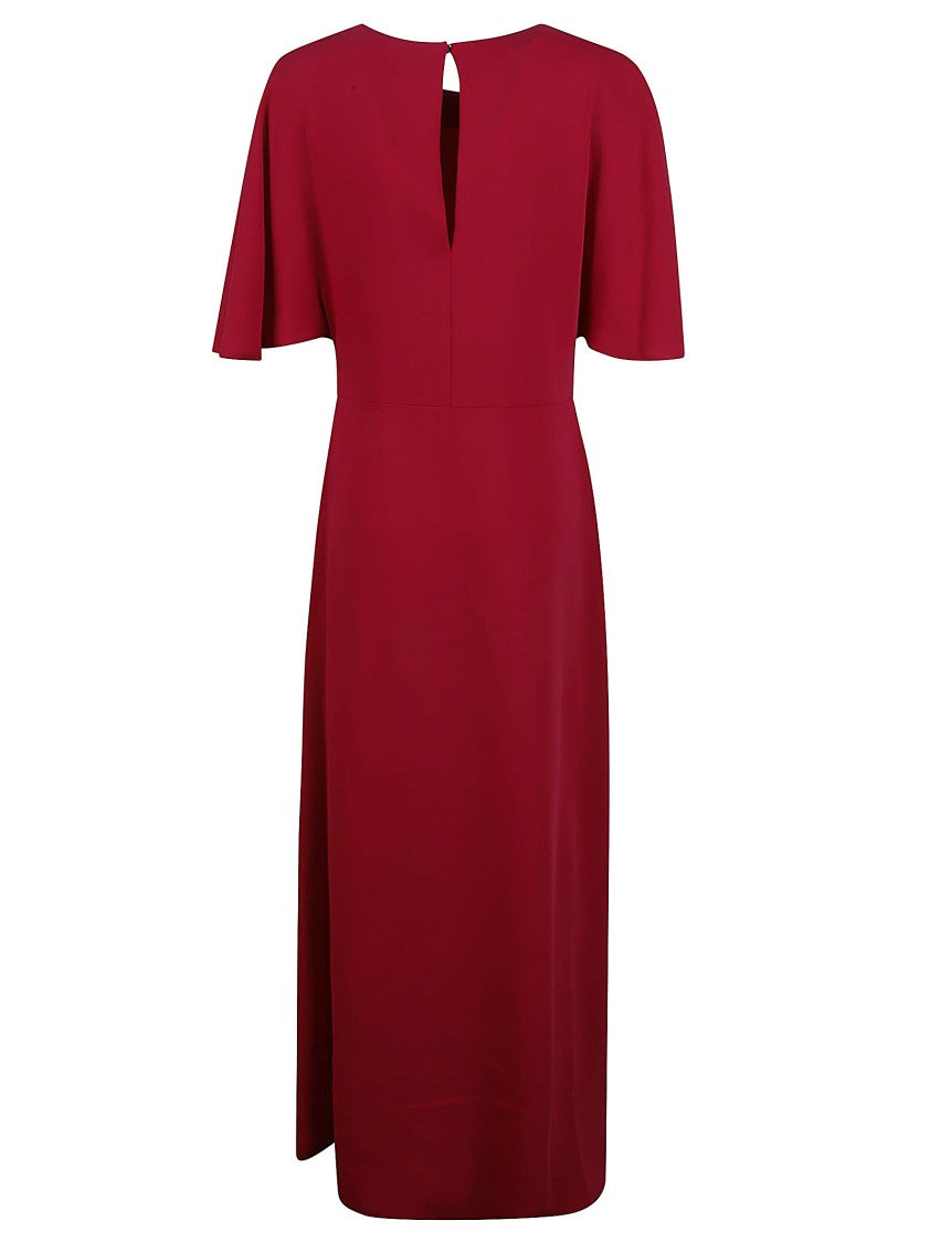 P.A.R.O.S.H. Relaxed Silhouette Evening Dress With Keyhole Back Detail