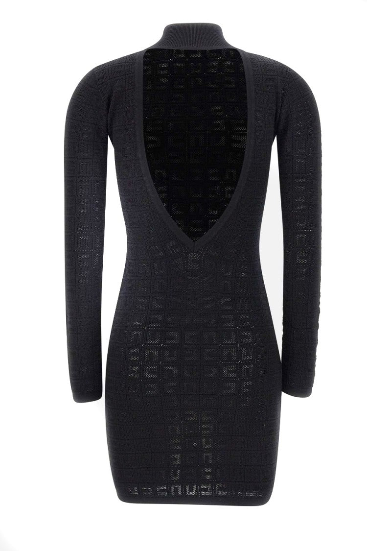 Elisabetta Franchi Fitted Evening Dress With High Neck