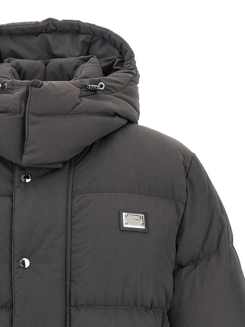 Dolce & Gabbana Logo Patch Down Jacket