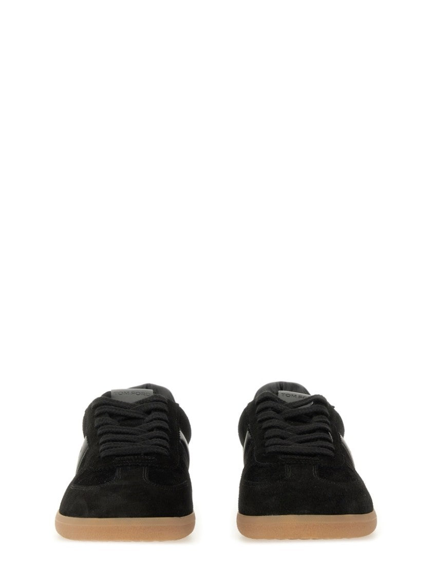 Tom Ford Leather Sneaker With Logo