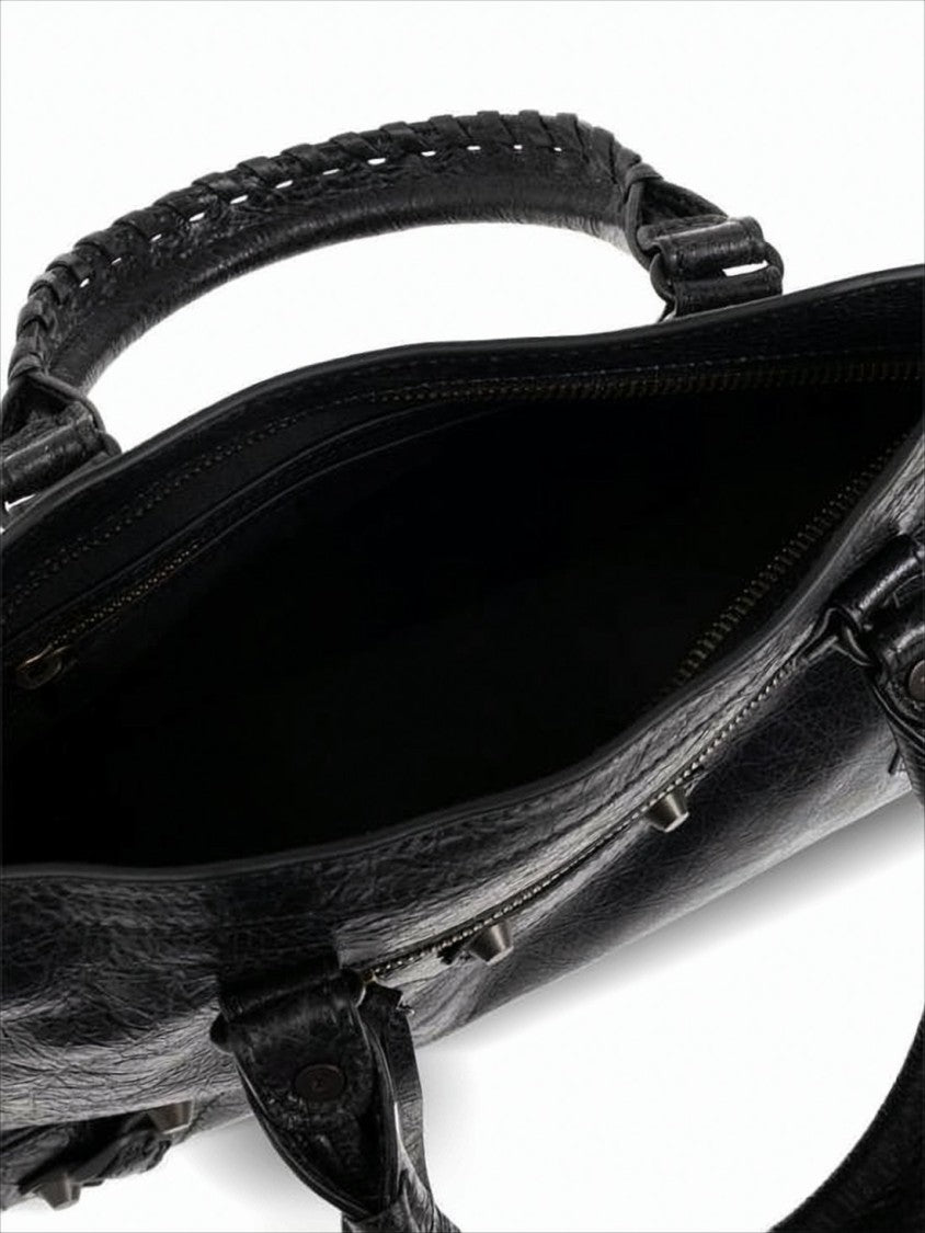 Balenciaga Textured Leather Shoulder Bag With Adjustable Strap And Edgy Accents
