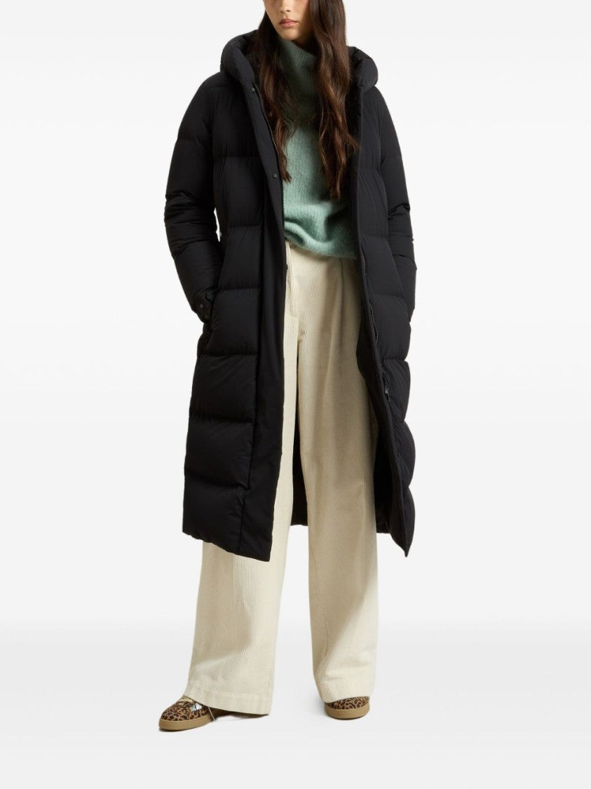 Woolrich Horizontal Quilted Long Padded Jacket