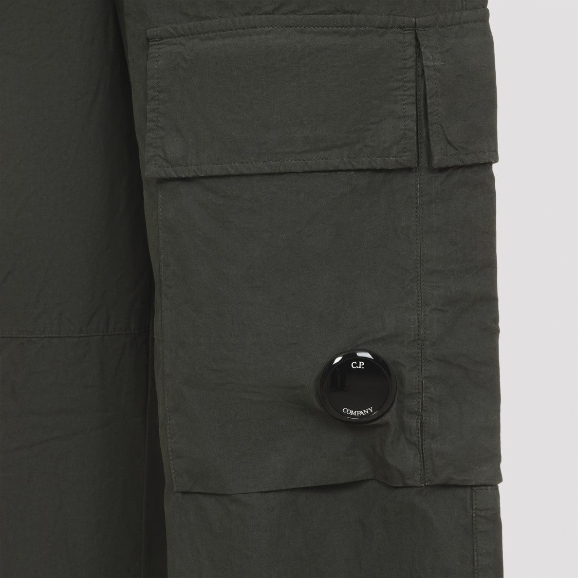 C.P. Company Cargo Trousers With Distinctive Lens Detail And Adjustable Hem