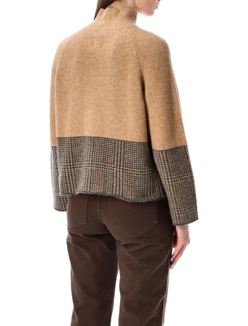 Emporio Armani Checkered Alpaca Blend Sweater