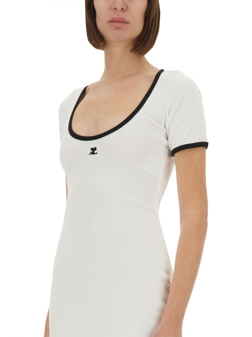 Courrèges "Holistic Contrast" Mini Dress