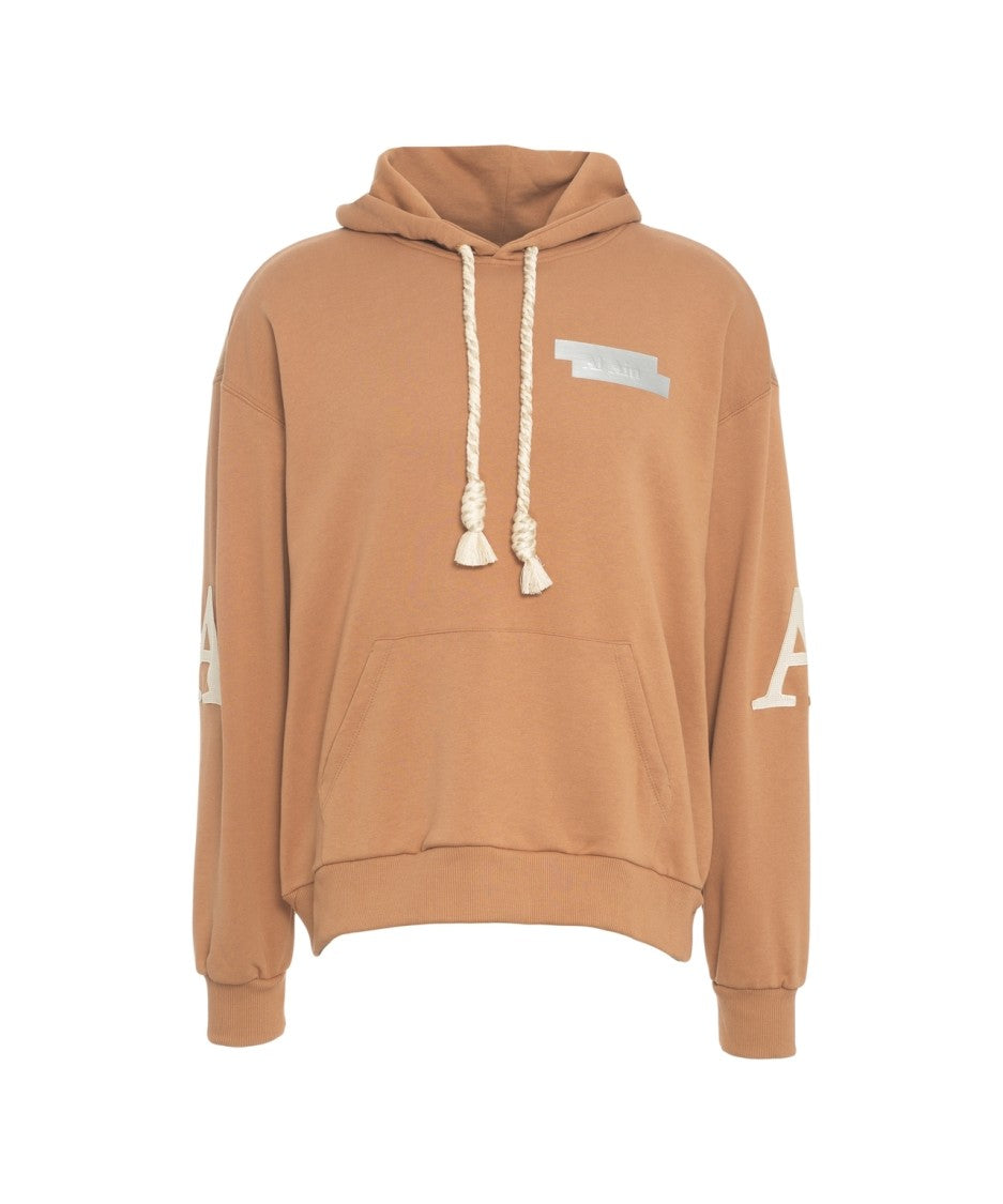 Al Ain Oversized Cotton Jersey Hoodie With Tennis Court Graphic