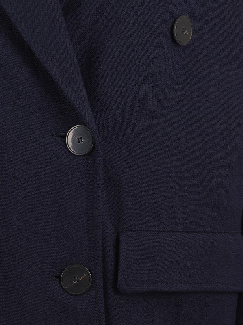 Forte Forte Structured Double-Breasted Blazer With Classic Lapel