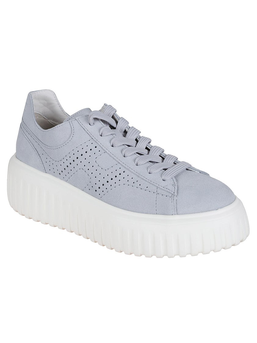 Hogan H645 Textured Sole Leather Sneakers