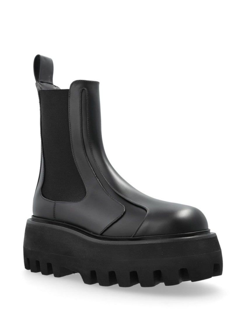 Alexander Mcqueen Black Ankle Boots With Chunky Platform Sole