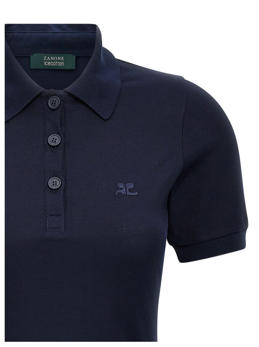 Courrèges A-Line Piqué Cotton Polo Dress