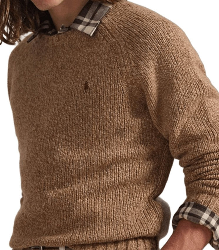 Polo Ralph Lauren Camel Marl Chunky Knit Sweatshirt