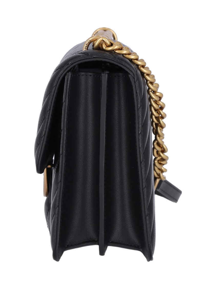 Pinko "Classic Love One" Shoulder Bag – Black